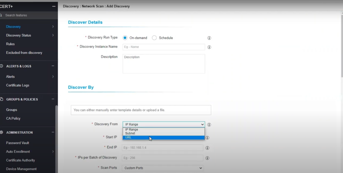 screenshot of AppViewX AVX ONE CLM